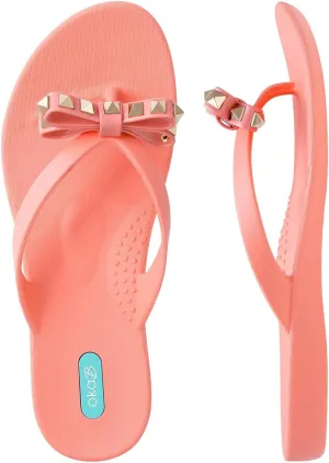 Oka-B Women's Chase Bow Flip Flop Sandal