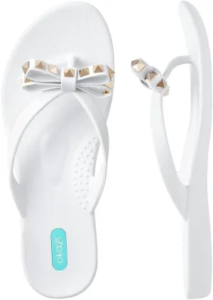 Oka-B Women's Chase Bow Flip Flop Sandal