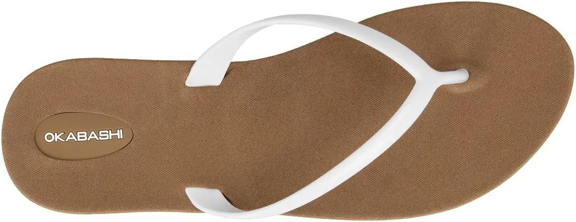 OKABASHI Women's Shoreline Flip Flop | Sculpted Footbeed for All-Day Comfort | Slip-Resistant & Waterproof | Sustainably Made in the USA
