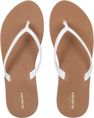 OKABASHI Women's Shoreline Flip Flop | Sculpted Footbeed for All-Day Comfort | Slip-Resistant & Waterproof | Sustainably Made in the USA