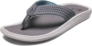OLUKAI Ulele Men's Beach Sandals, Water Resistant Flip Flops, Arch Support & Comfort Fit, Lightweight & Durable, Enhanced Grip & Traction