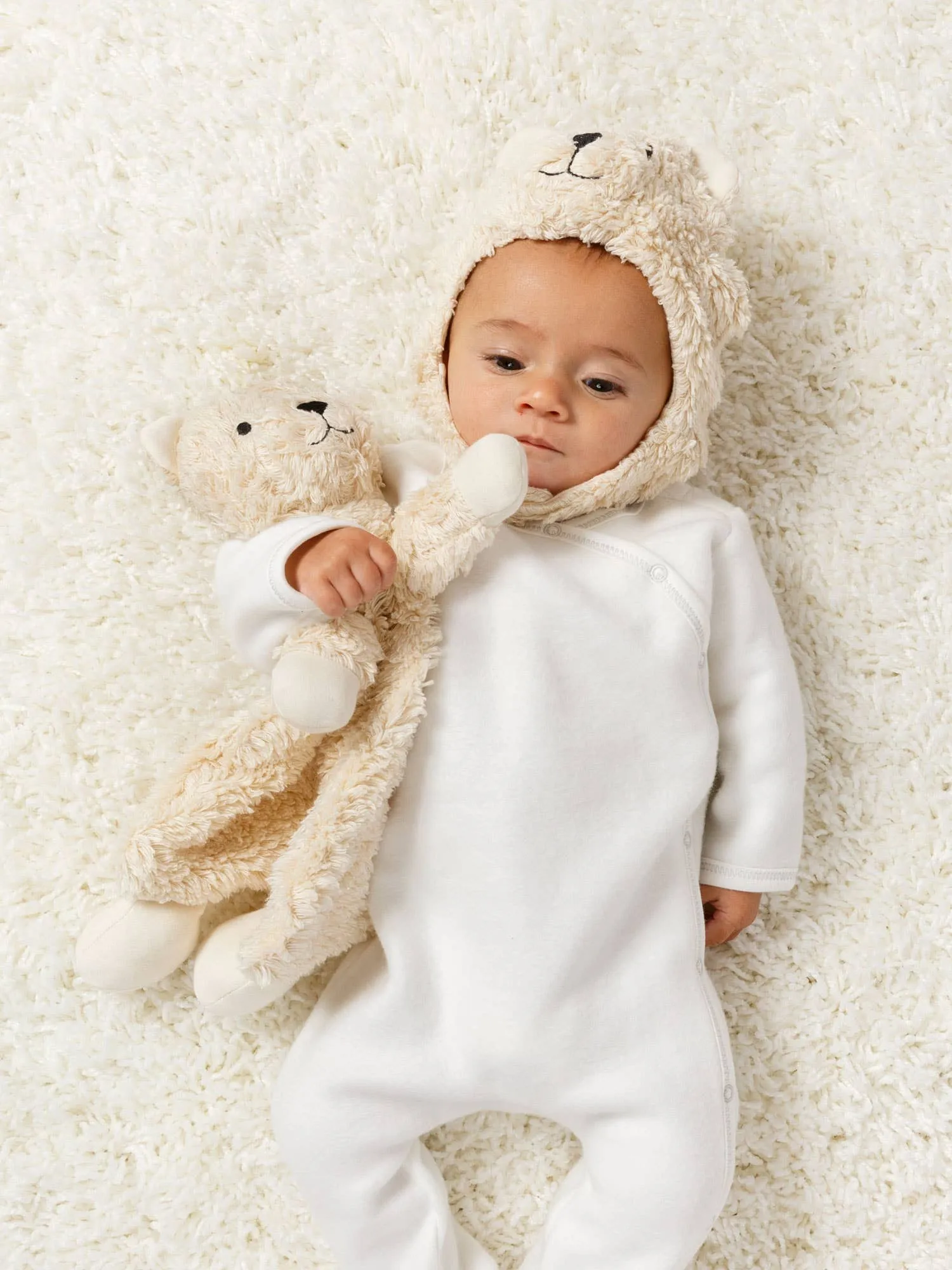 Organic Sherpa Faux Fur Benny Snuggle Bear