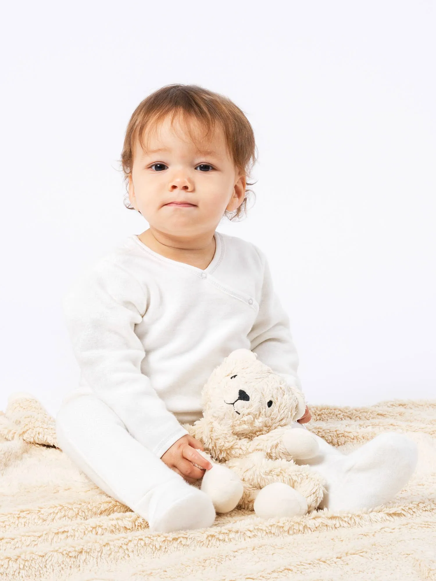 Organic Sherpa Faux Fur Benny Snuggle Bear