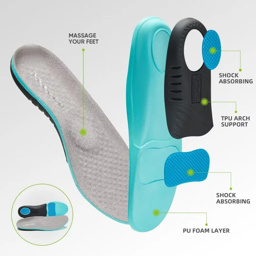 OrthoComfoot Men's Orthopedic Slip-On Loafers Walking Shoes with Arch Support: Casual Plantar Fasciitis Slippers for Flat Feet, Comfortable Orthotic Shoes for Foot and Heel Pain Relief