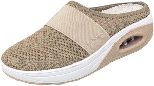 Orthopedic Shoes for Women Diabetic Slip-on Shoes Air Cushion Walking Shoe Mesh Knitted Slippers Sneakers with Arch Support
