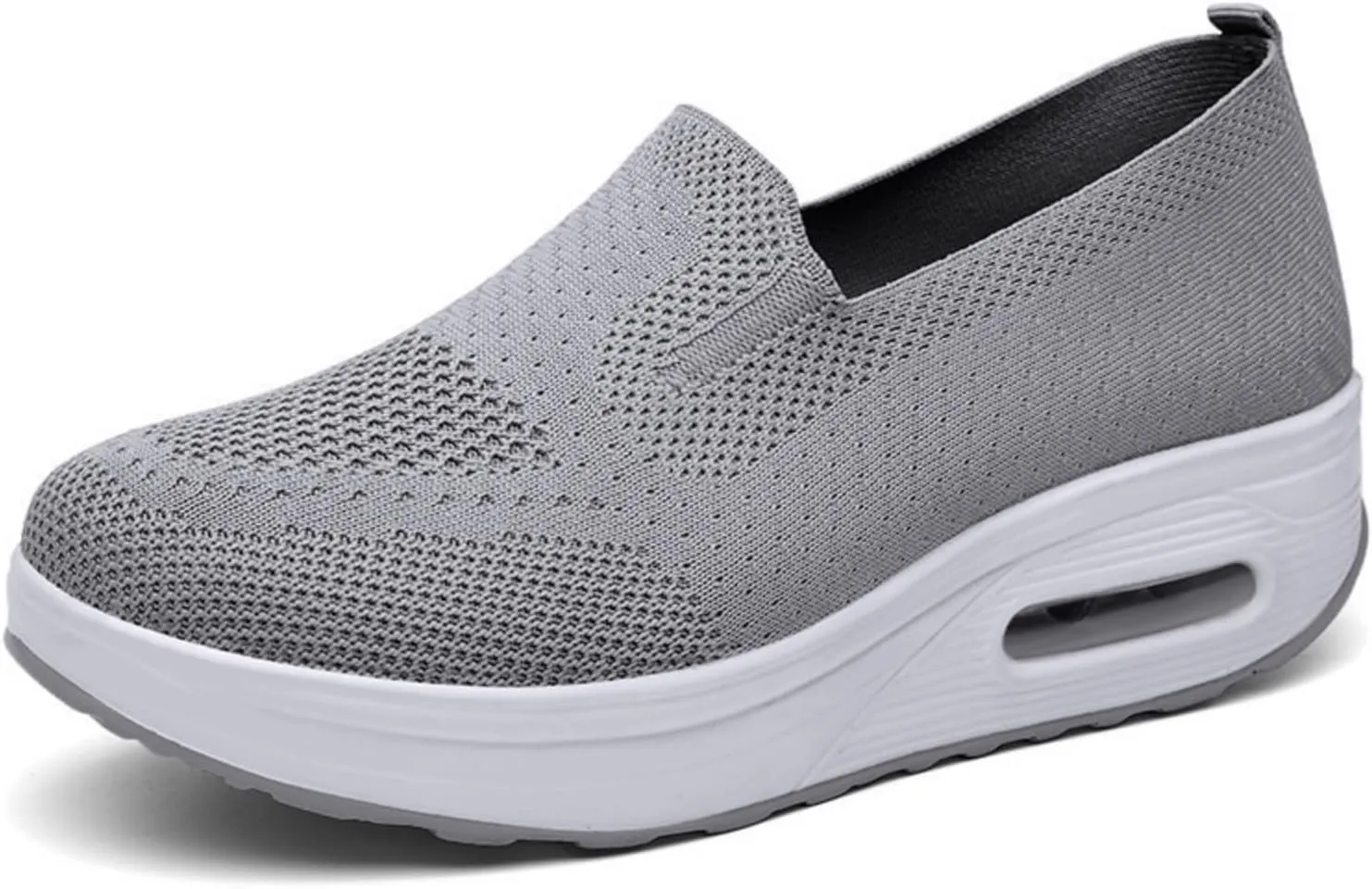 Orthopedic Sneakers for Women Platform Air Cushion Walking Shoes Lightweight Breathable Mesh Stretch Slip On Diabetic Shoes Trendy Non-Slip Comfort Loafers