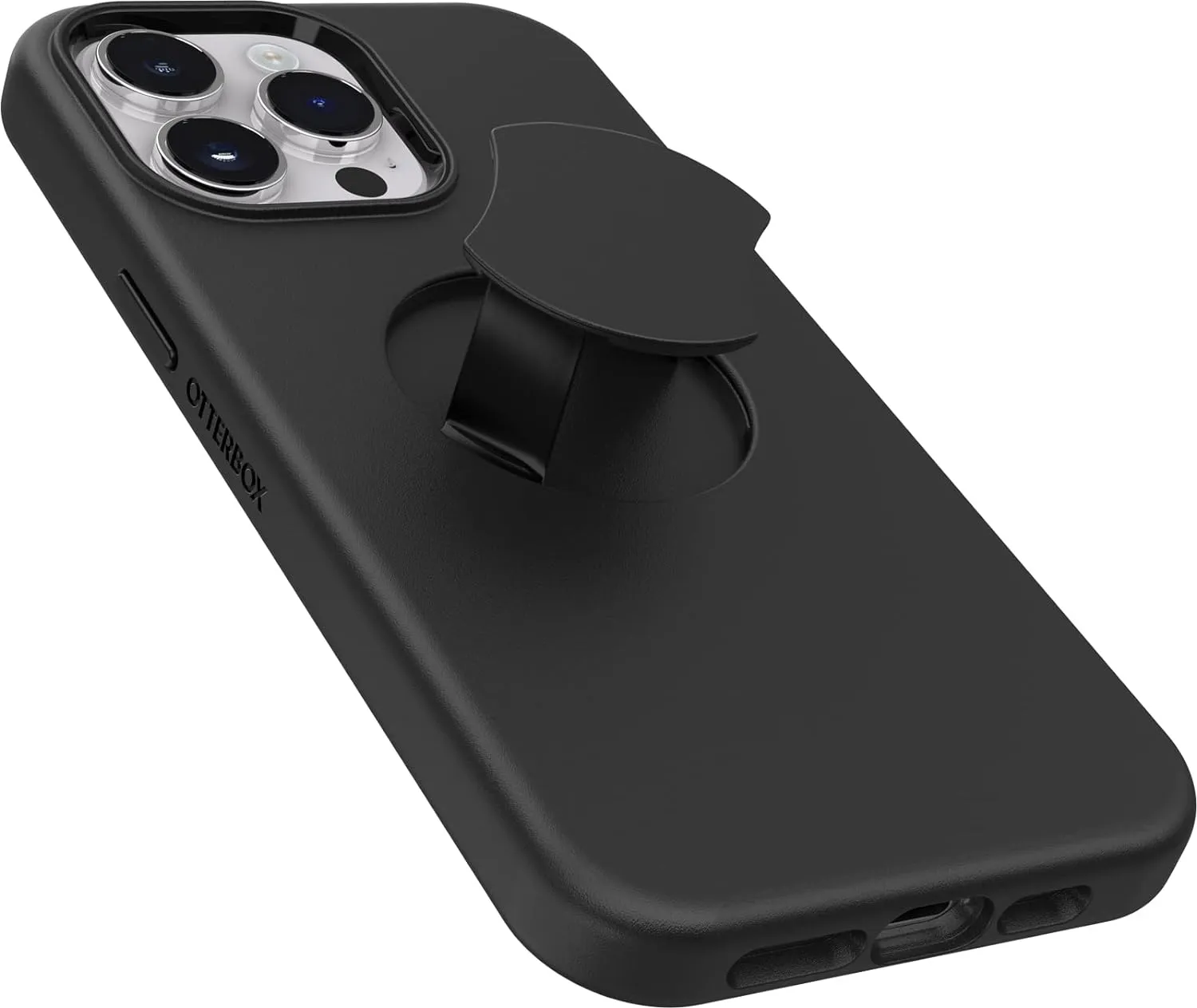 OtterBox iPhone 14 Pro Max OtterGrip Symmetry Series Case - Black, Built-in Grip, Sleek case, Snaps to MagSafe, Raised Edges Protect Camera & Screen