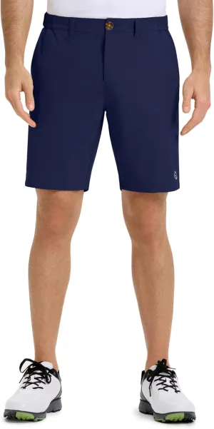Outdoor Ventures Mens Golf Shorts 9 Inch Inseam Dry Fit Stretch UPF 50  Lightweight Quick Dry Flat Front with Pockets