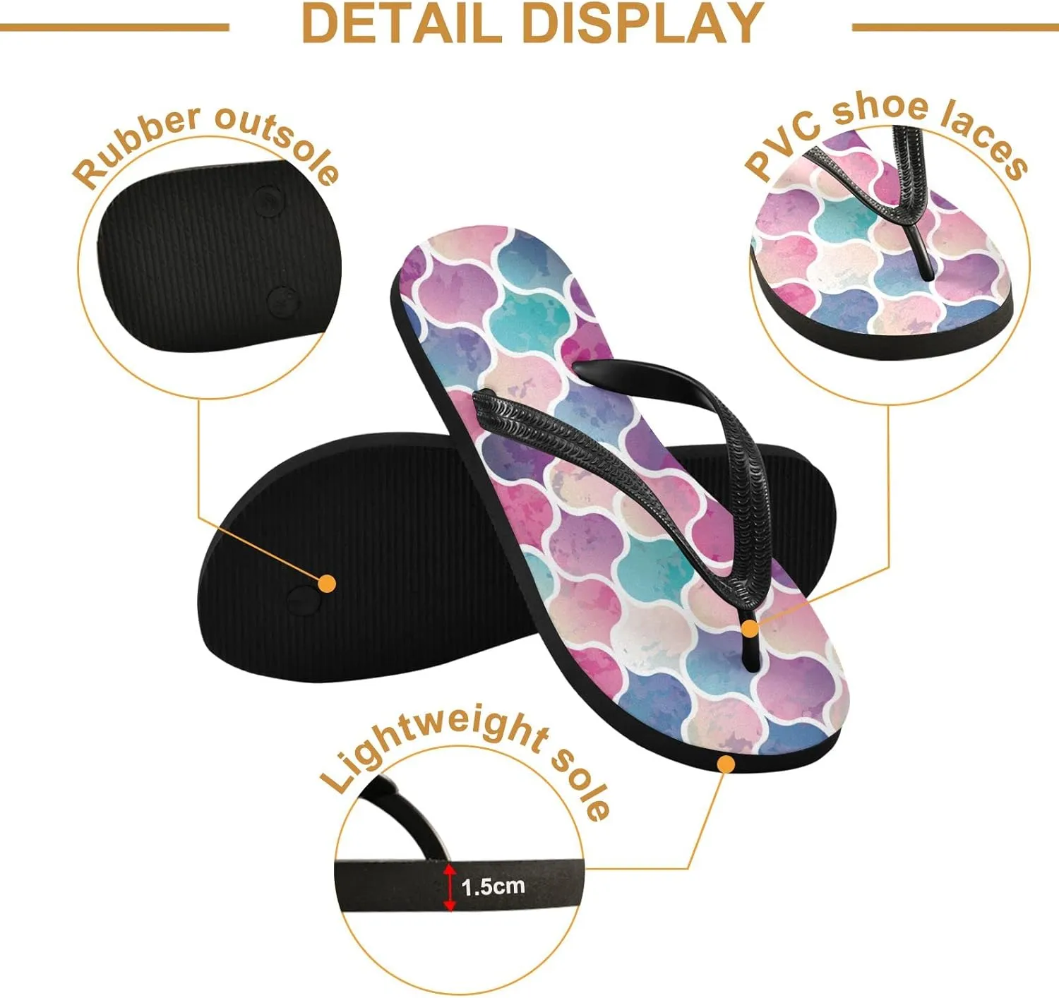 Oyihfvs Flip Flops Flip Sandal Home Slippers Hotel Spa Bedroom for Men Women XS-XXL