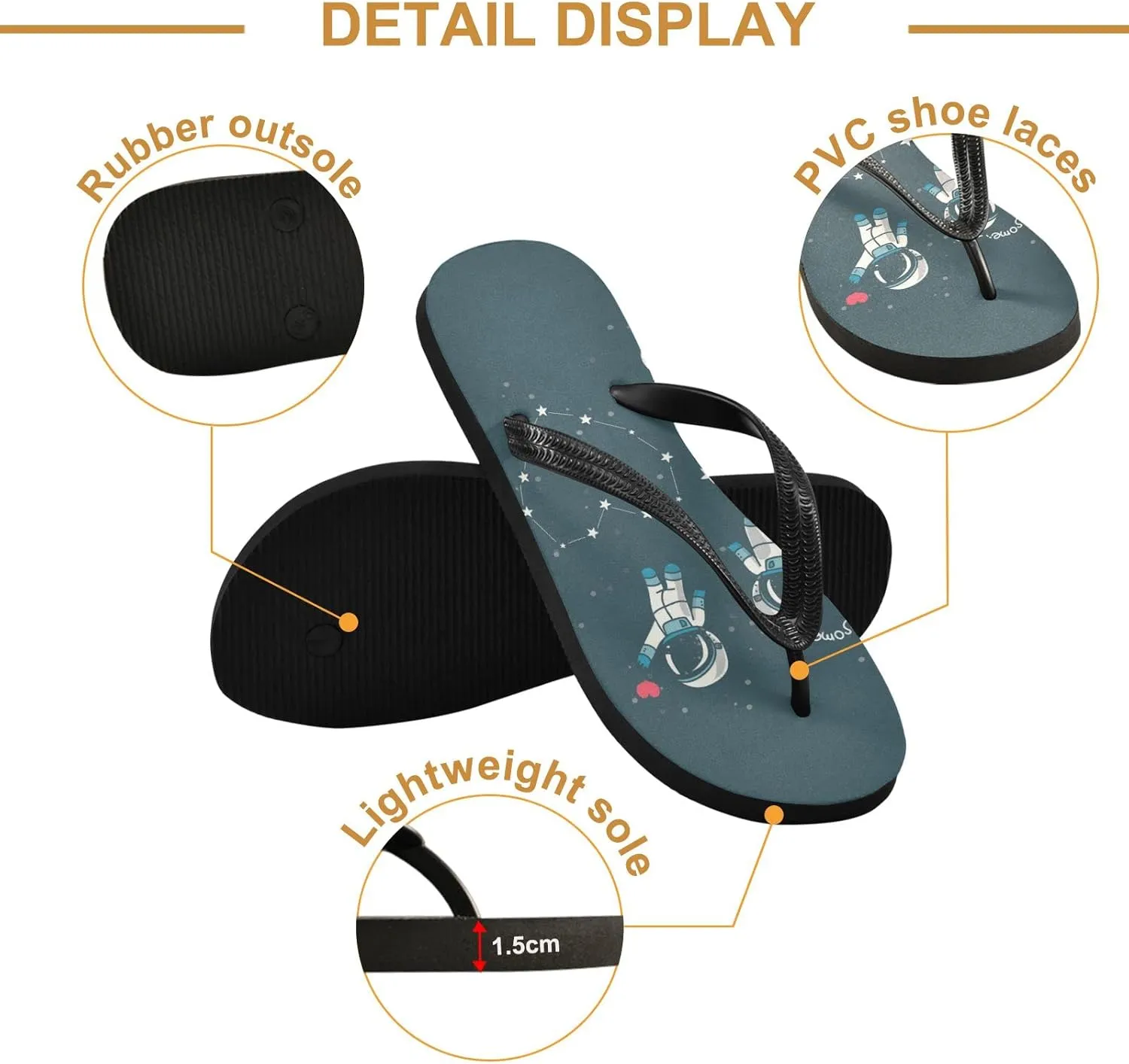 Oyihfvs Flip Flops Flip Sandal Home Slippers Hotel Spa Bedroom for Men Women XS-XXL