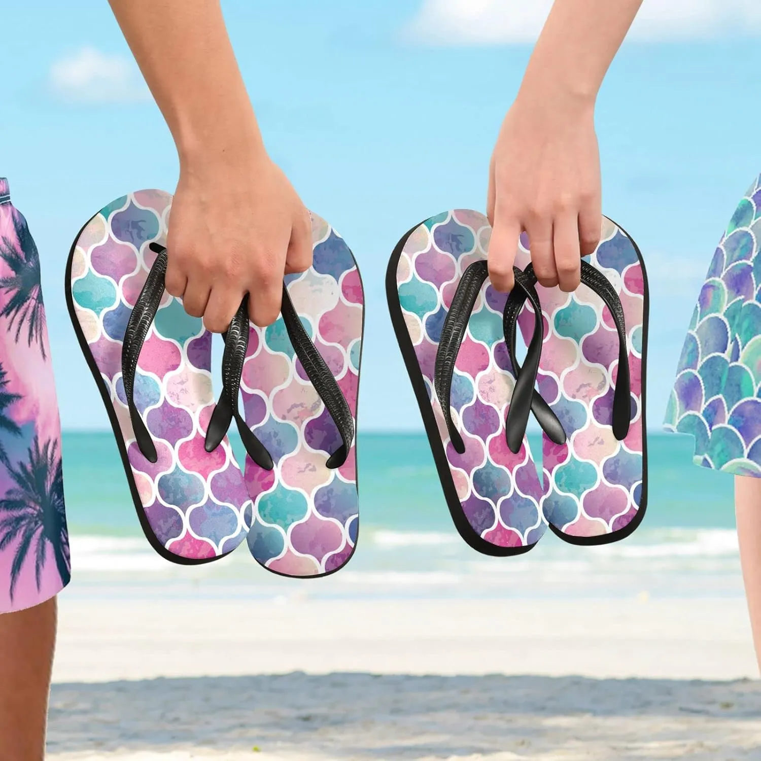 Oyihfvs Flip Flops Flip Sandal Home Slippers Hotel Spa Bedroom for Men Women XS-XXL