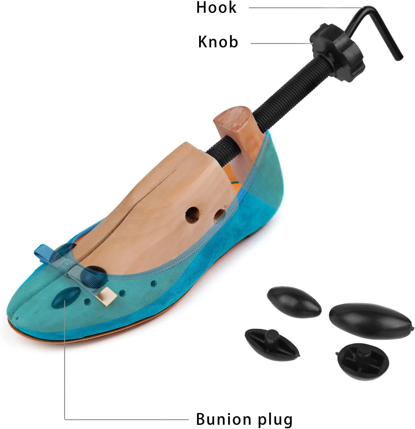 Pair of Premium Professional 4-way Shoe Trees, Shoe Stretcher for Men or Women