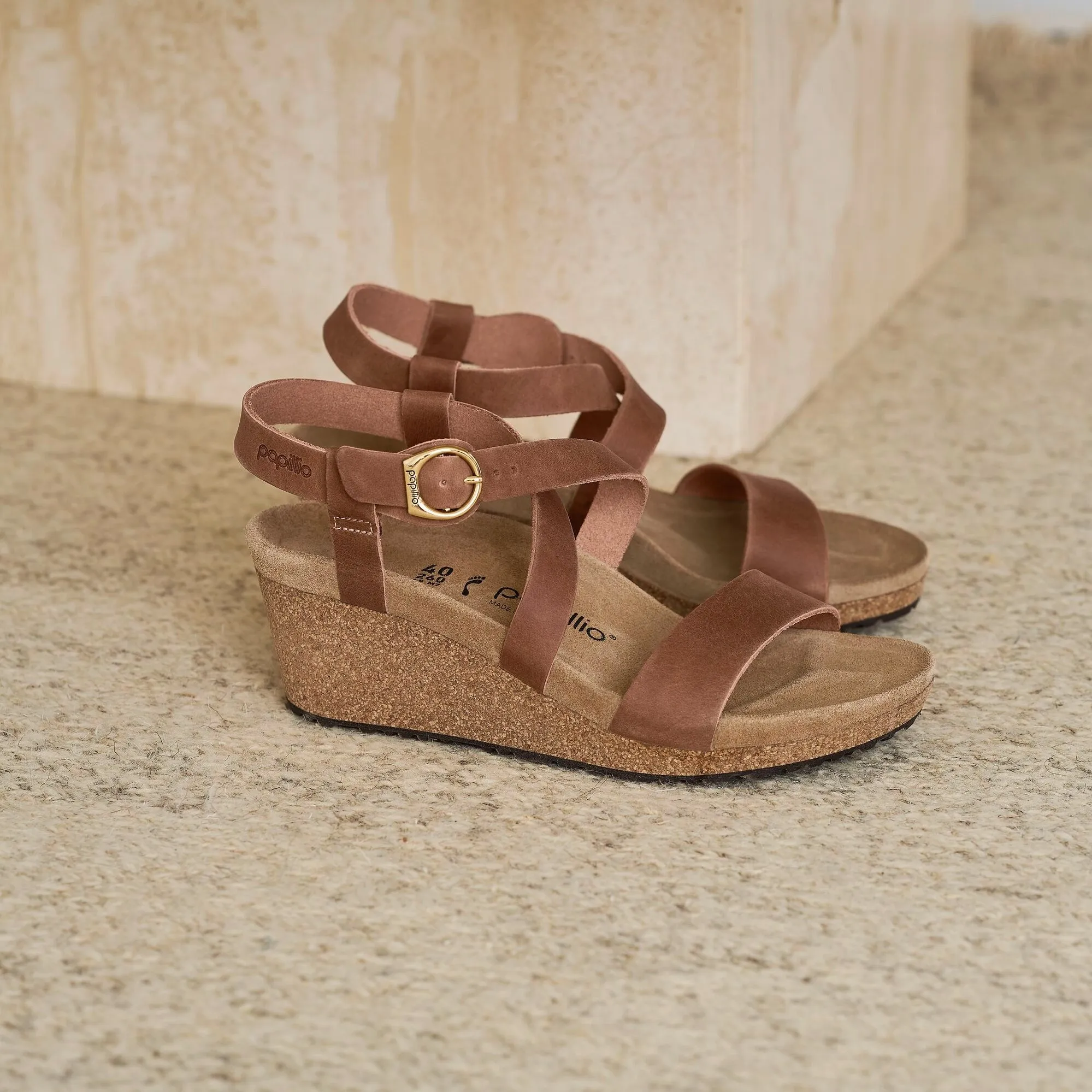 Papillio Sibyl cognac oiled leather by Birkenstock