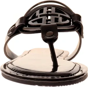 Pierre Dumas Women's Medallion Vegan Slide Thong Flip Flop Flat Sandal
