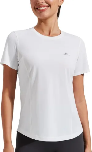 Pioneer Camp Women's Workout Shirts Short Sleeve Quick Dry T-Shirt Gym Athletic Tshirts Yoga Running Tops Crew Neck Tees