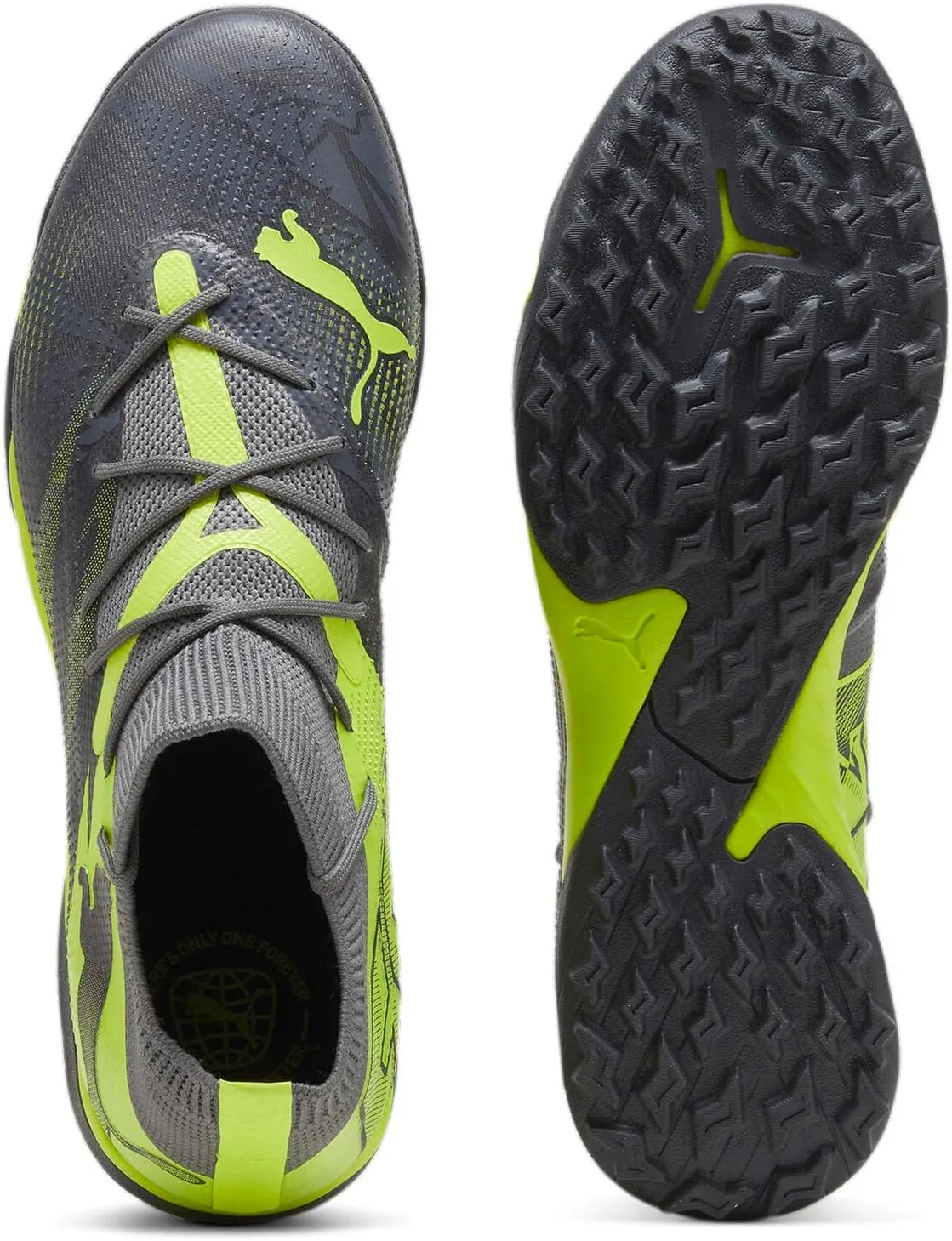 PUMA Men Future 7 Match Rush Turf Soccer Cleats - Green, Grey