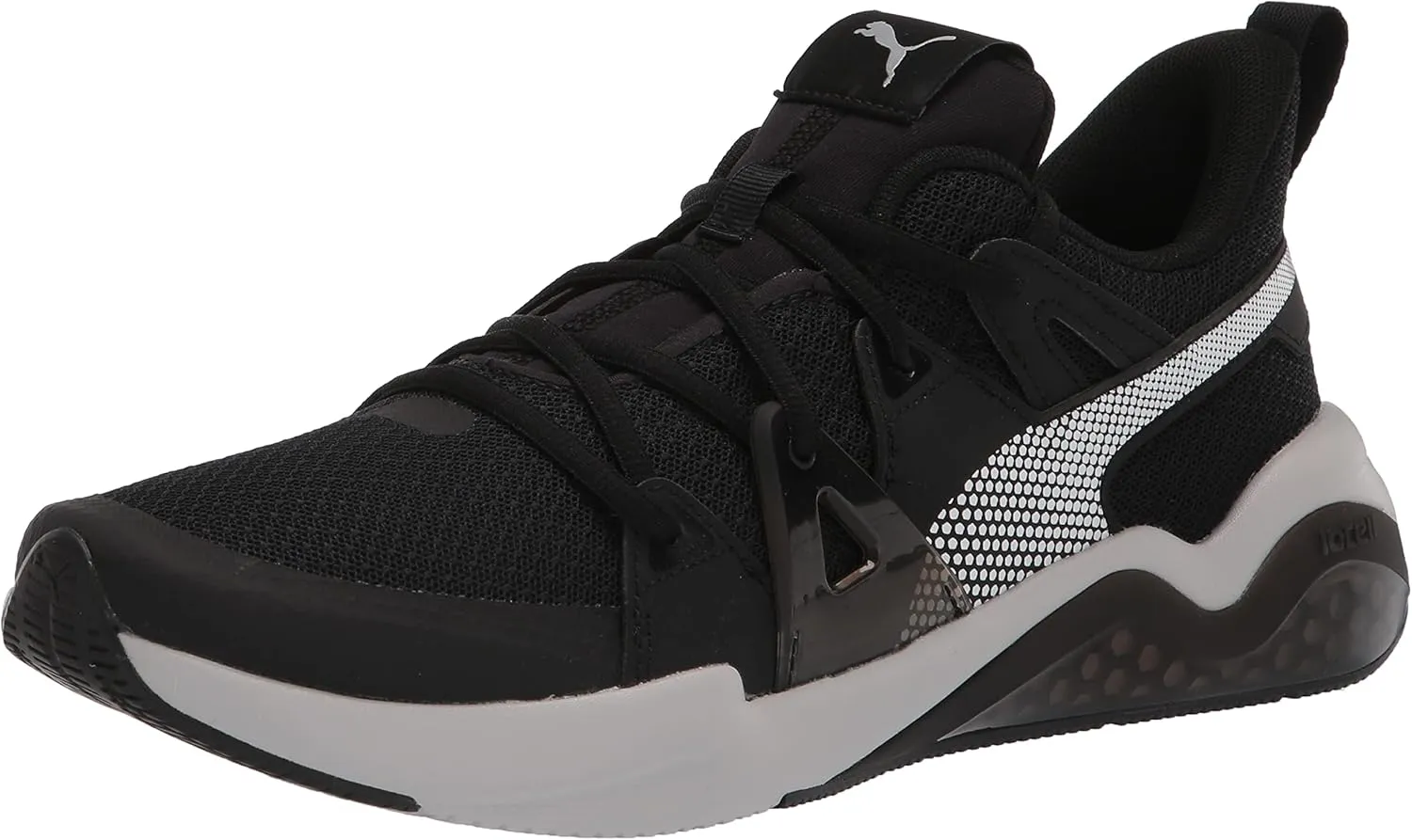 PUMA Men's Cell Fraction Running Shoe, Black-Glacier Gray, 14