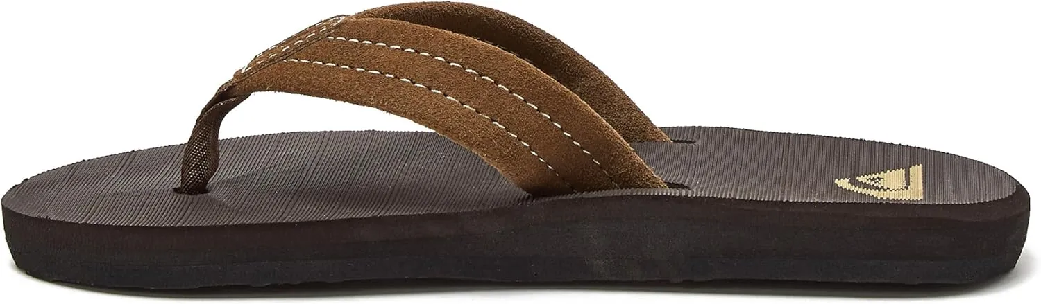 Quiksilver Boy's Carver Suede Fixed Strap Kids Flip Flop Youth Sandal