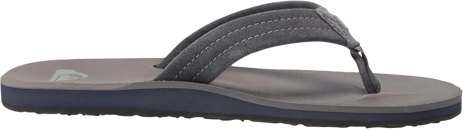Quiksilver Men's Carver Suede Core 3 Point Flip Flop Athletic Sandal