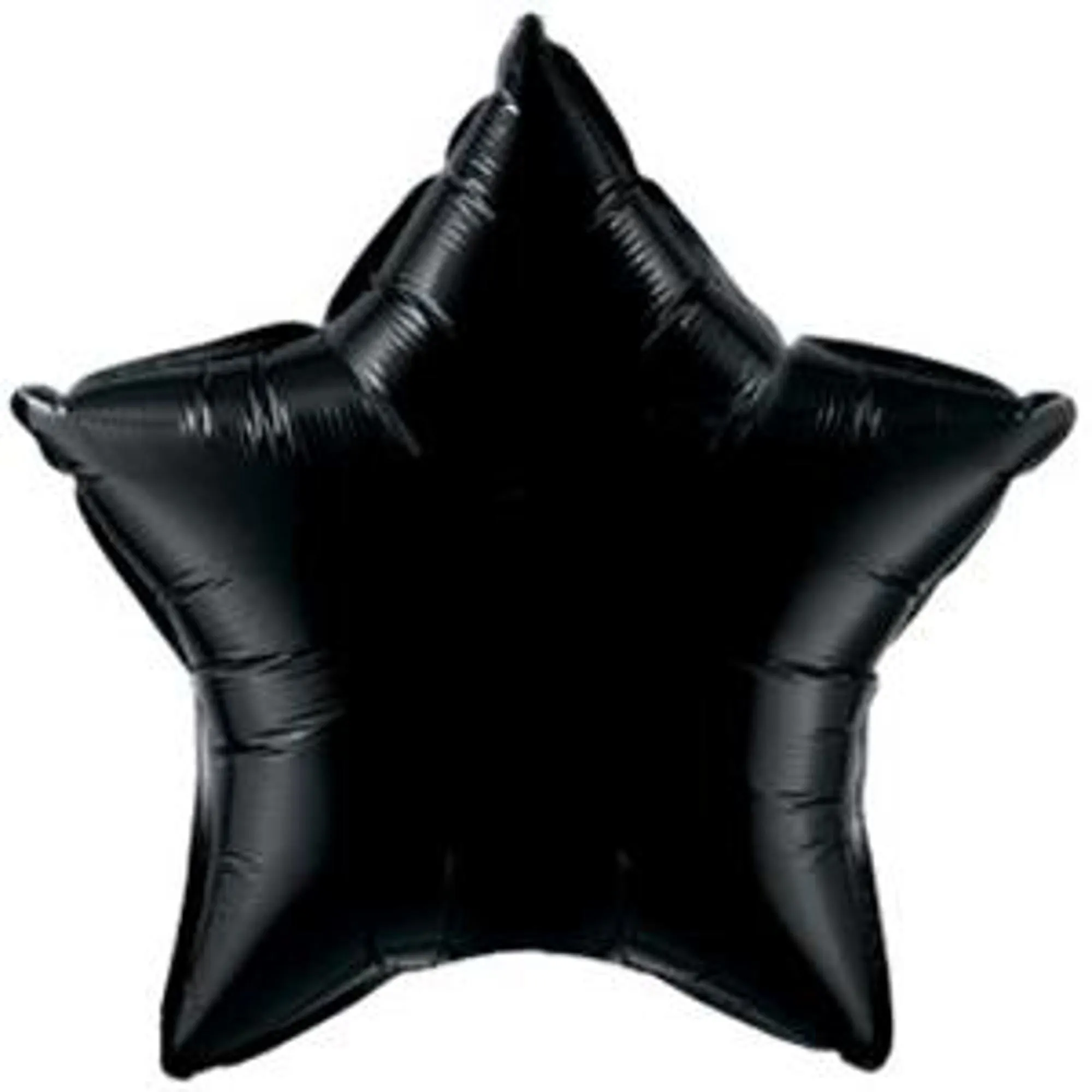 "36" Black Mylar Star Balloon - Flat Design"