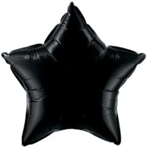 "36" Black Mylar Star Balloon - Flat Design"