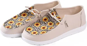 RACHAPE Cow Print Shoes Canvas Sneakers for Women Slip-Ons Flats Ladies Loafers