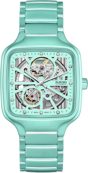 Rado -New True Square-Unisex-Swiss Automatic Watch-High-Tech Ceramic-Sapphire Crystal -38mm