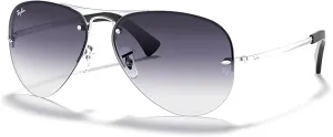 Ray-Ban RB3449 Aviator Sunglasses For Men For Women   BUNDLE with Designer iWear Eyewear Care Kit
