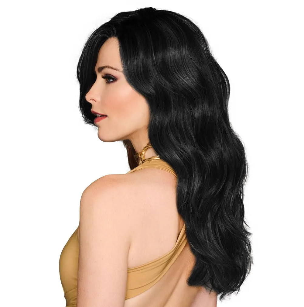 Ready For It Sophisticated Shoulder-Length Layered Wig by Hairuwear, Average Cap, GF1-2 Double Espresso