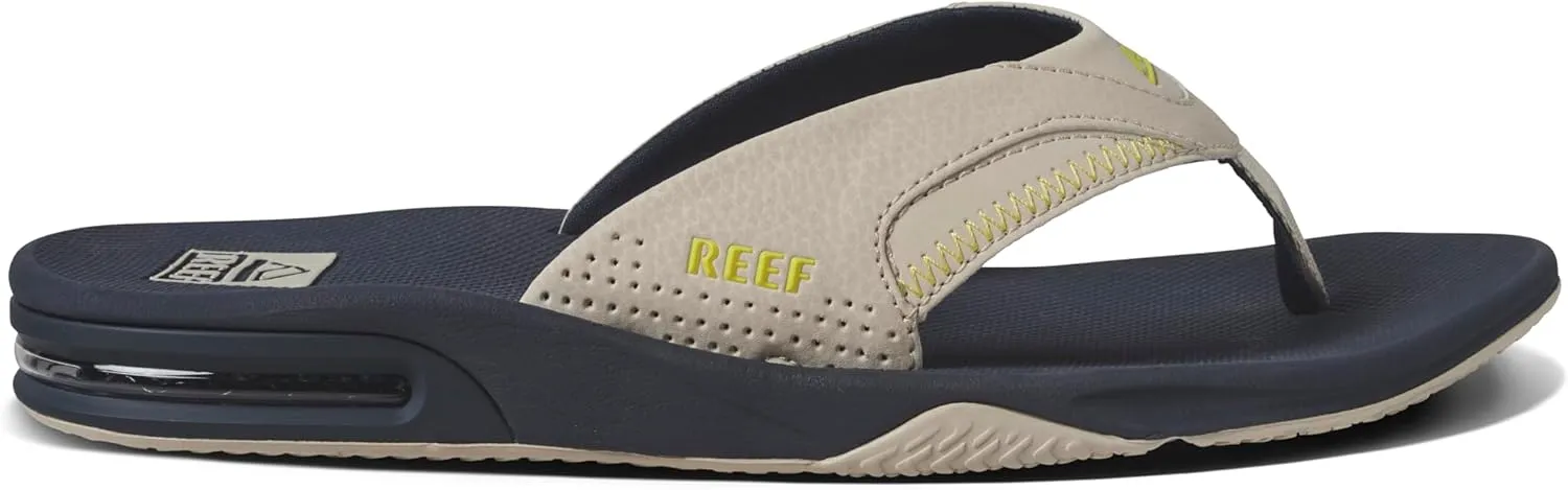 REEF Fanning Men's Bottle Opener Flip Flop, Arch Support, Durable Outsole, Water Friendly