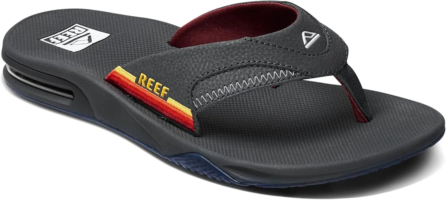 REEF Fanning Men's Bottle Opener Flip Flop, Arch Support, Durable Outsole, Water Friendly