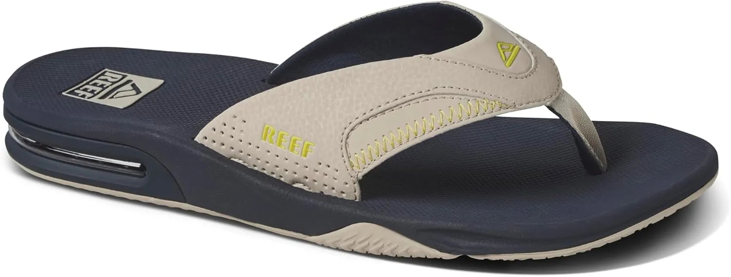 REEF Fanning Men's Bottle Opener Flip Flop, Arch Support, Durable Outsole, Water Friendly