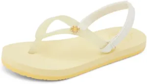 Reef Girls Little Charming Flip-Flop, Pale Banana, 7 Toddler