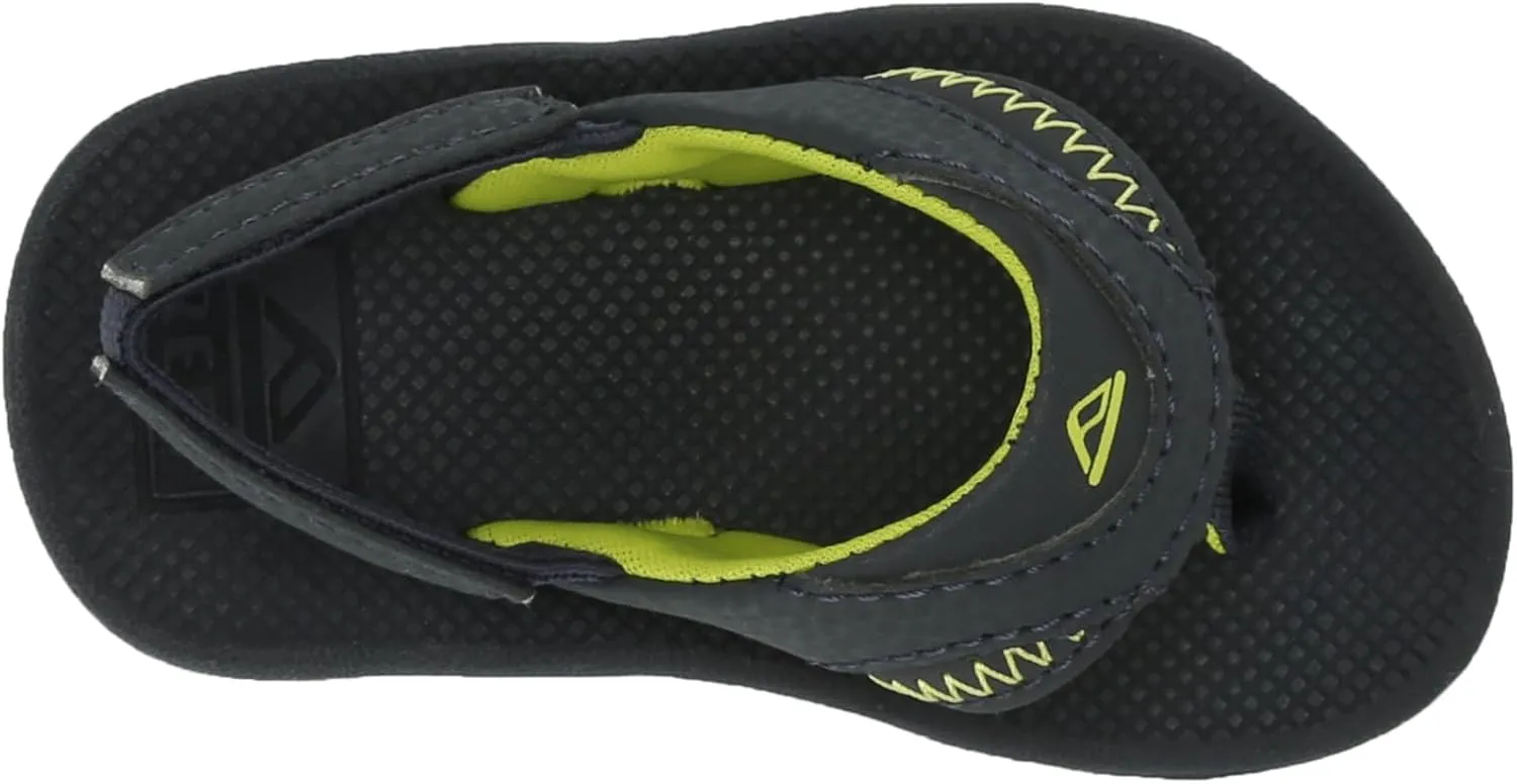 REEF Toddler/Little Kid Fanning Flip Flop, Arch Support, Durable Outsole, Water Friendly, Backstrap