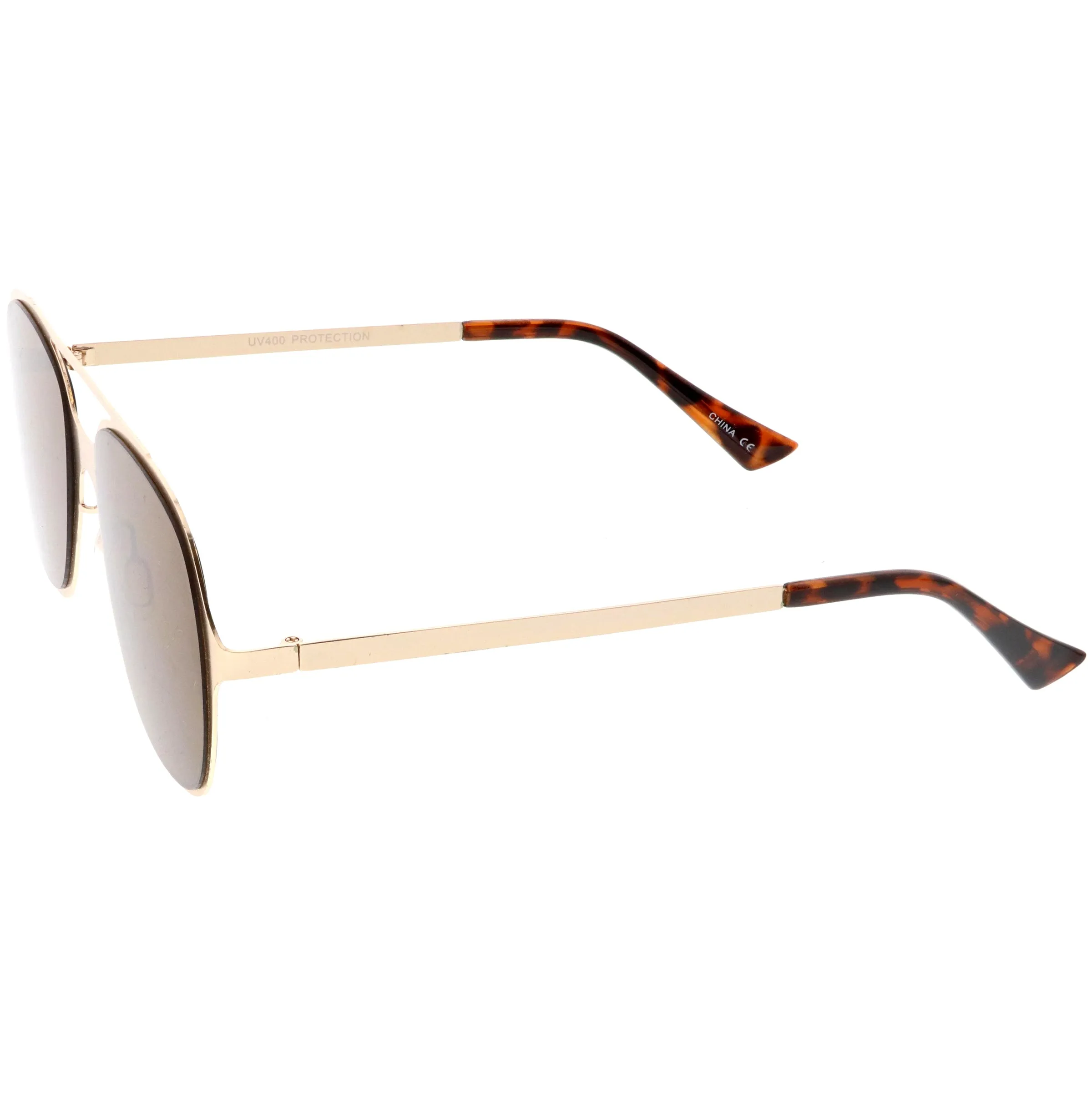 Retro Modern Minimalist Flat Lens Aviator Sunglasses C311