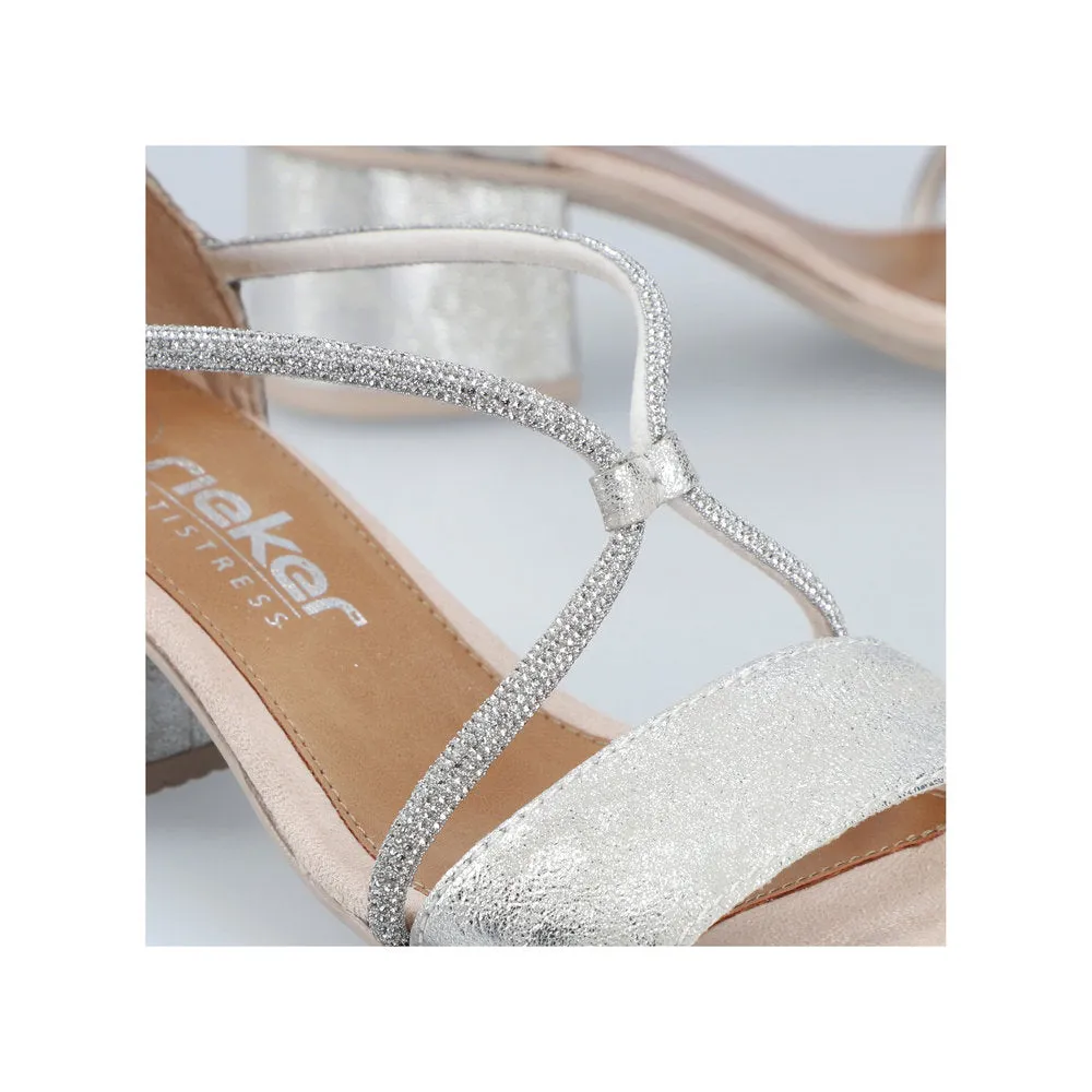 Rieker Strappy Sandal Silver