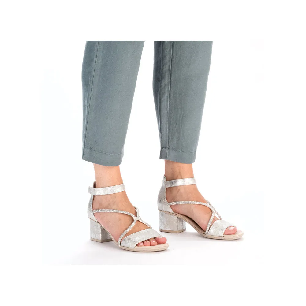 Rieker Strappy Sandal Silver