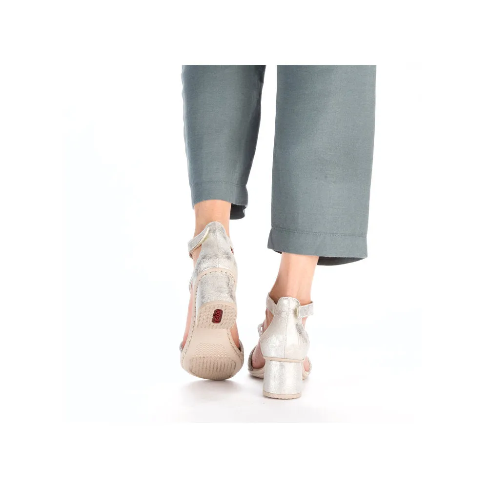 Rieker Strappy Sandal Silver