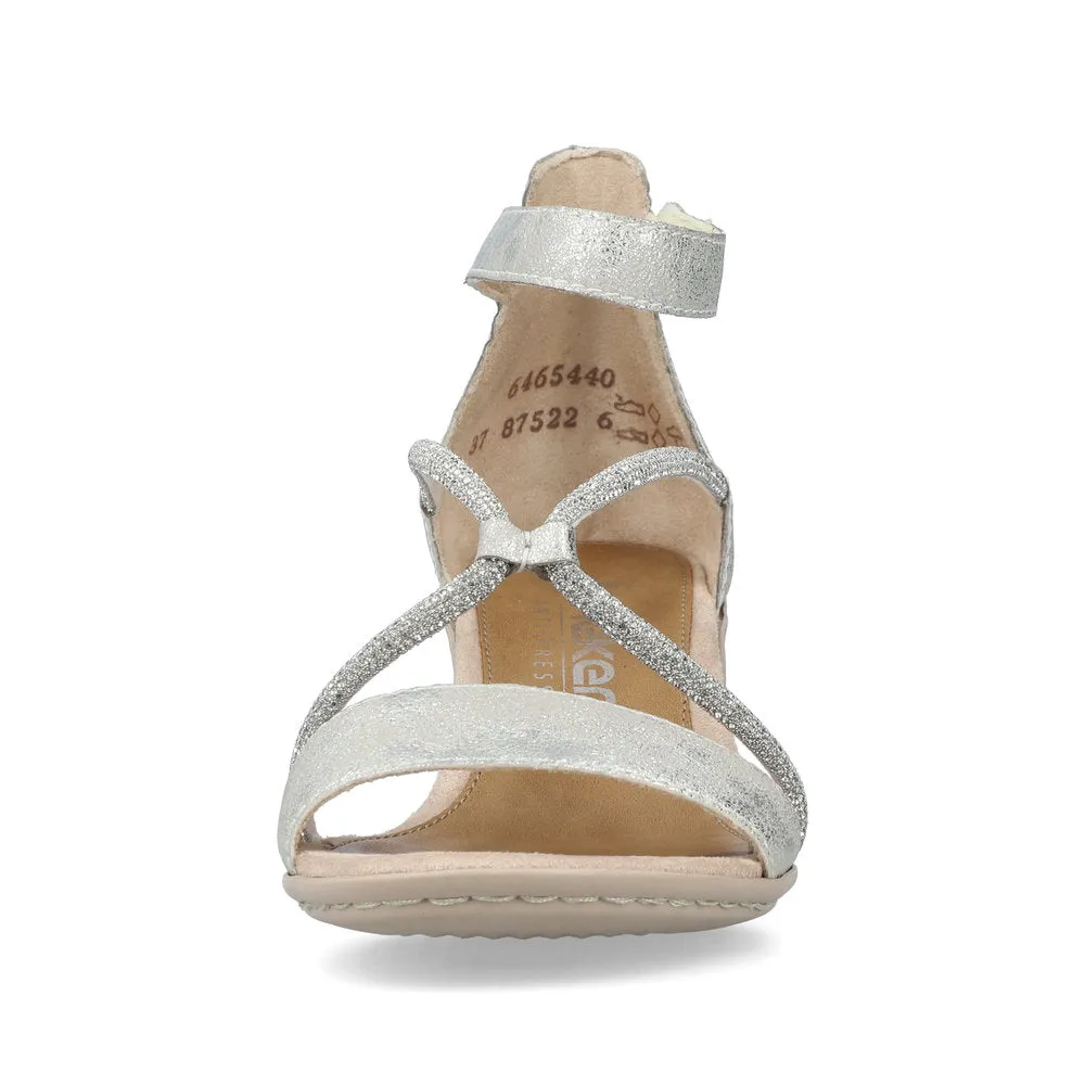 Rieker Strappy Sandal Silver