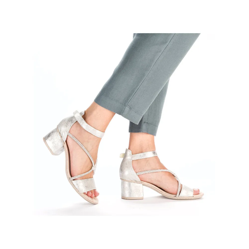 Rieker Strappy Sandal Silver