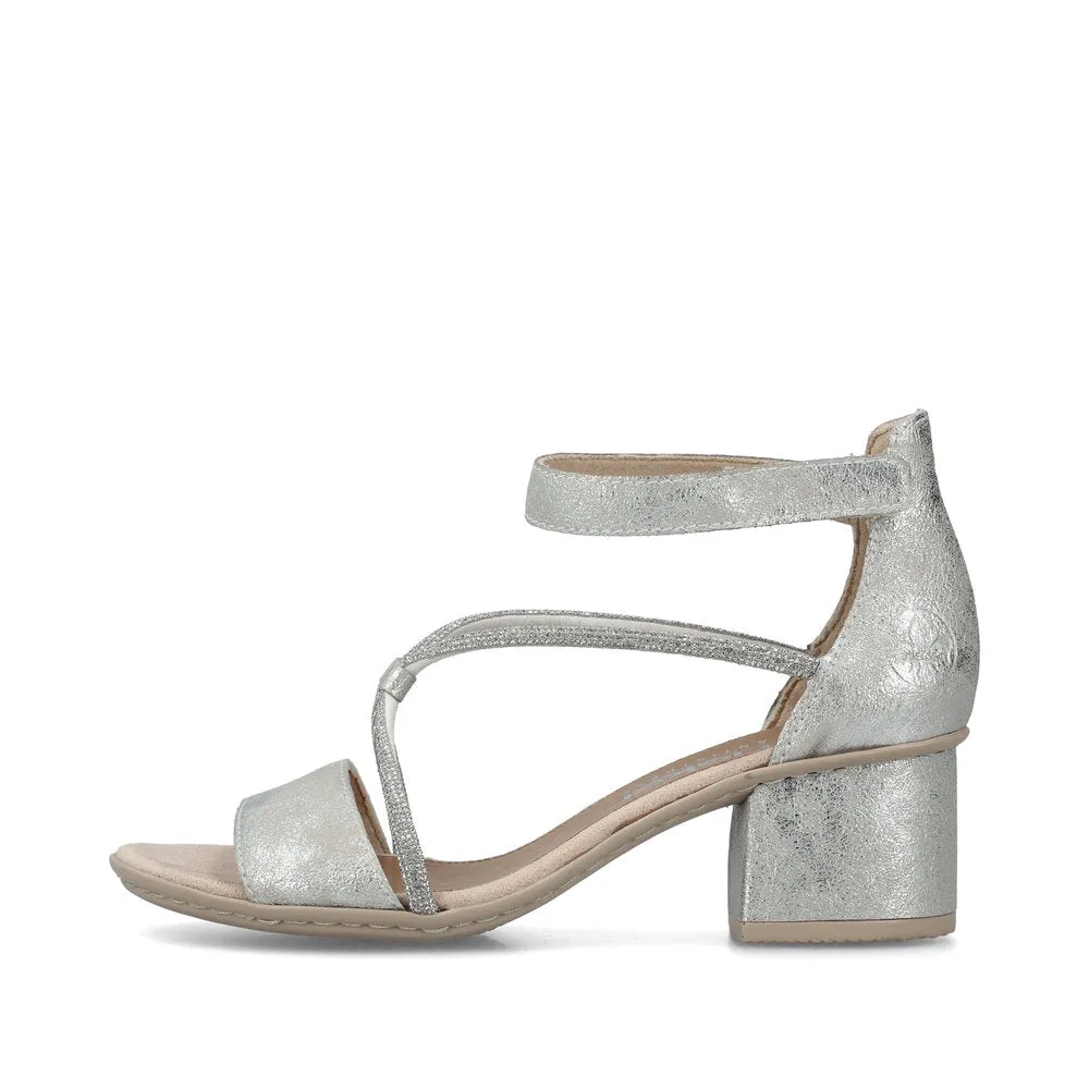 Rieker Strappy Sandal Silver