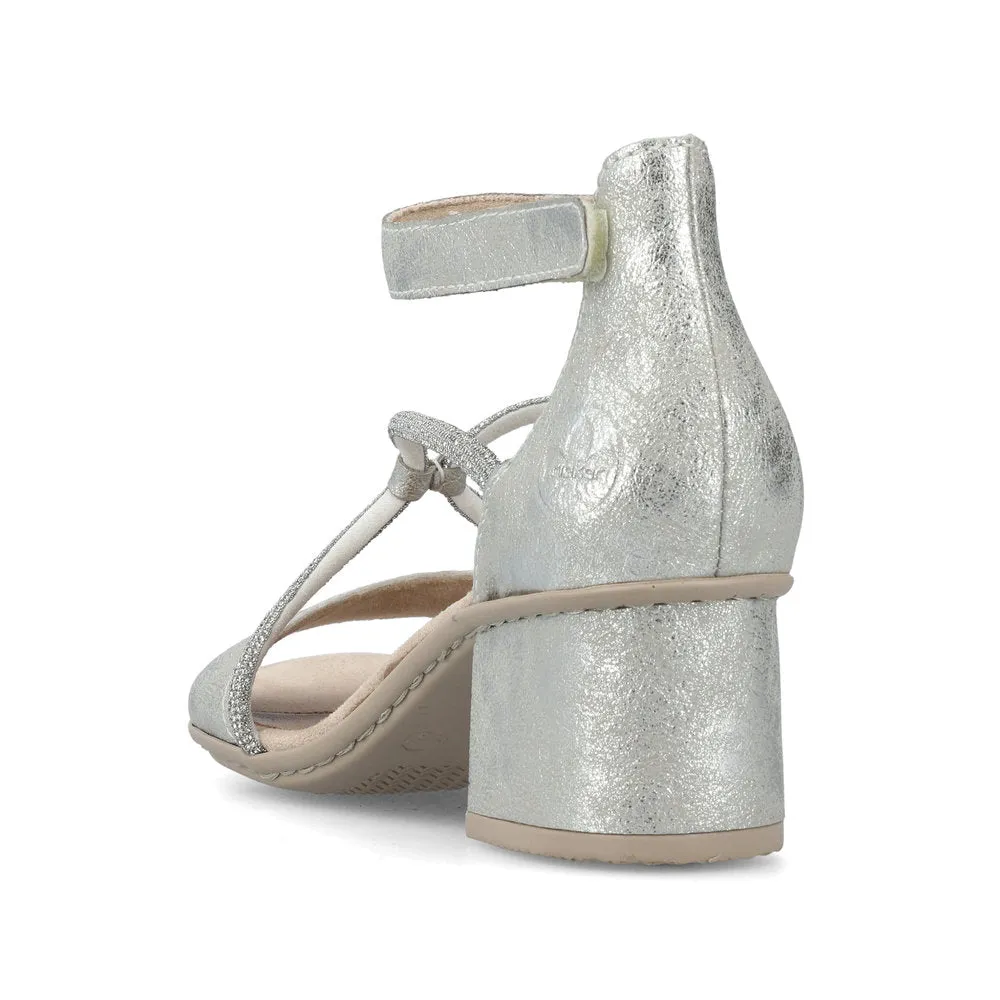 Rieker Strappy Sandal Silver