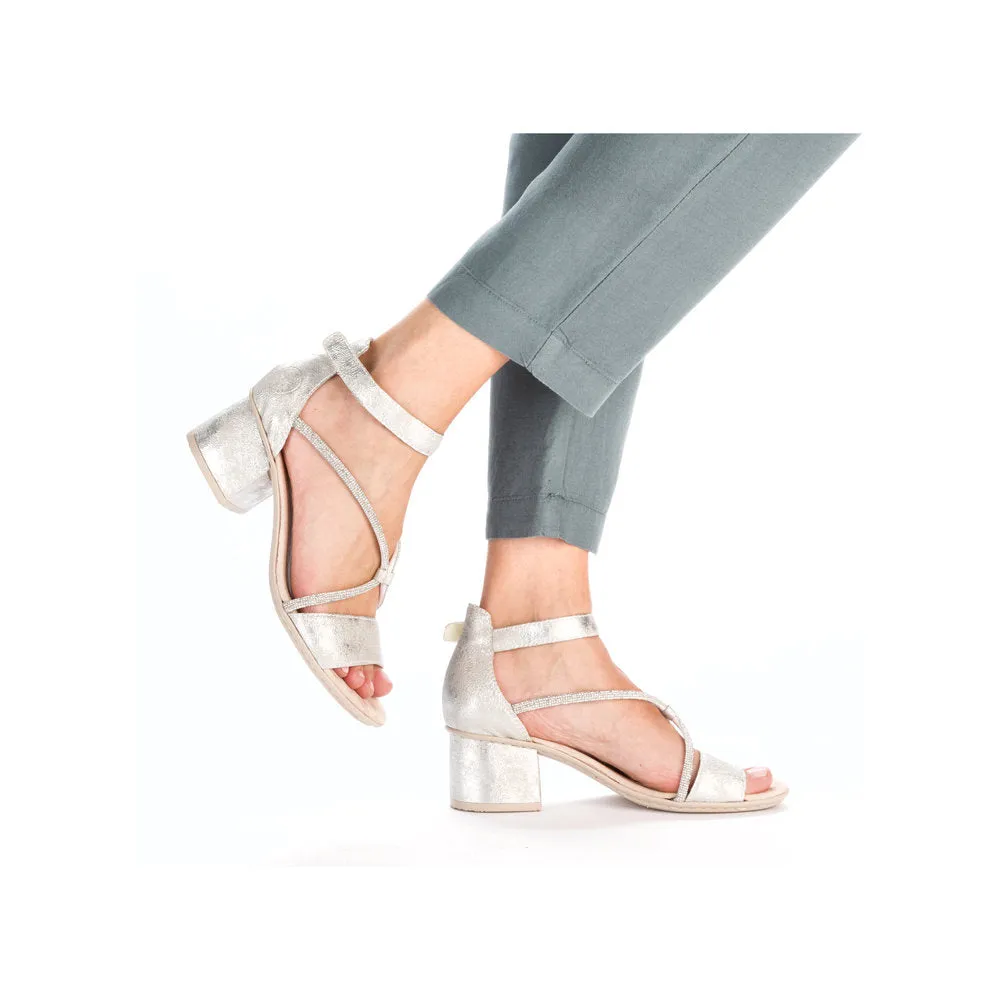 Rieker Strappy Sandal Silver