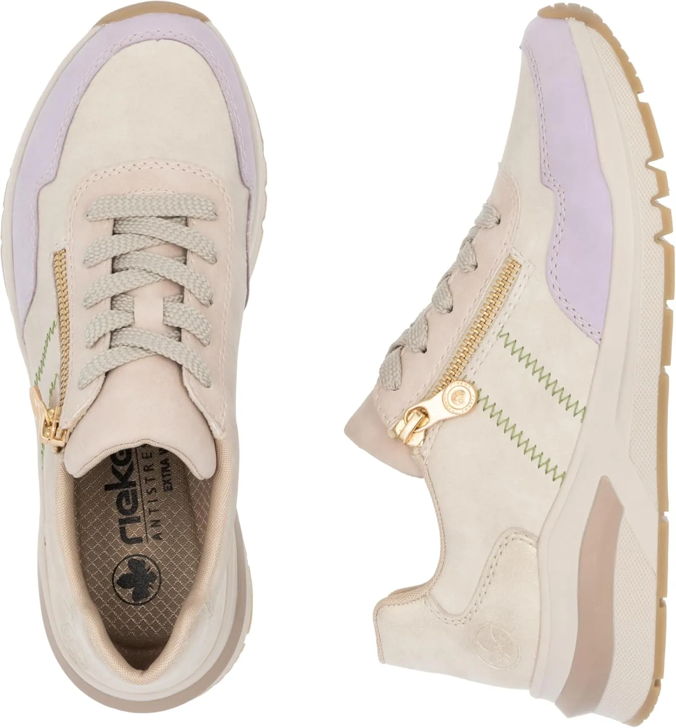 Rieker Women's comfortable shoes, M6601, women's lace-up shoes, loose insole