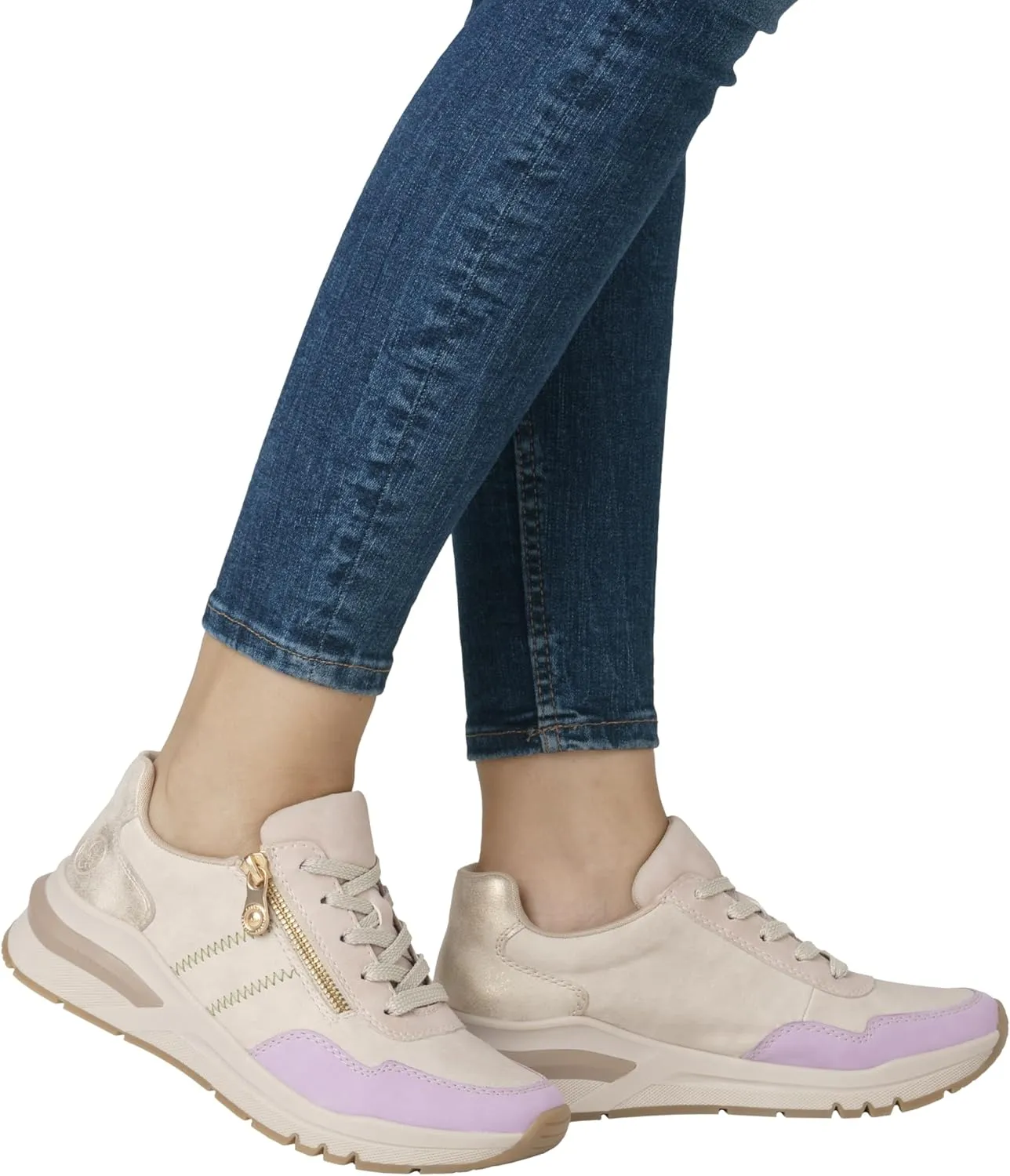Rieker Women's comfortable shoes, M6601, women's lace-up shoes, loose insole
