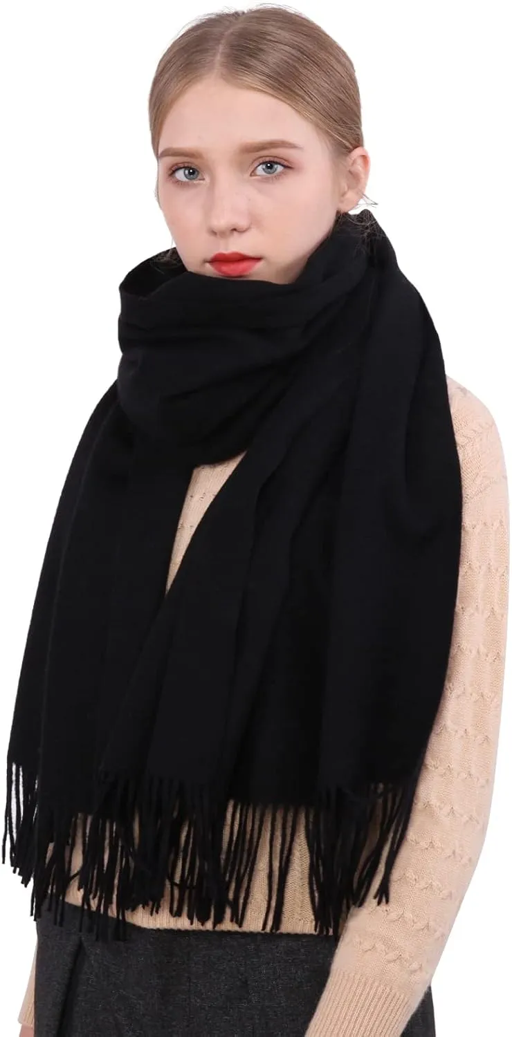 RIIQIICHY Winter Scarfs for Women Pashmina Shawls Wraps for Evening Dresses Large Warm Soft Scarves