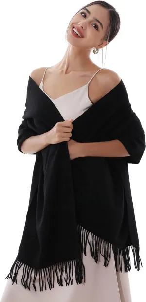 RIIQIICHY Winter Scarfs for Women Pashmina Shawls Wraps for Evening Dresses Large Warm Soft Scarves