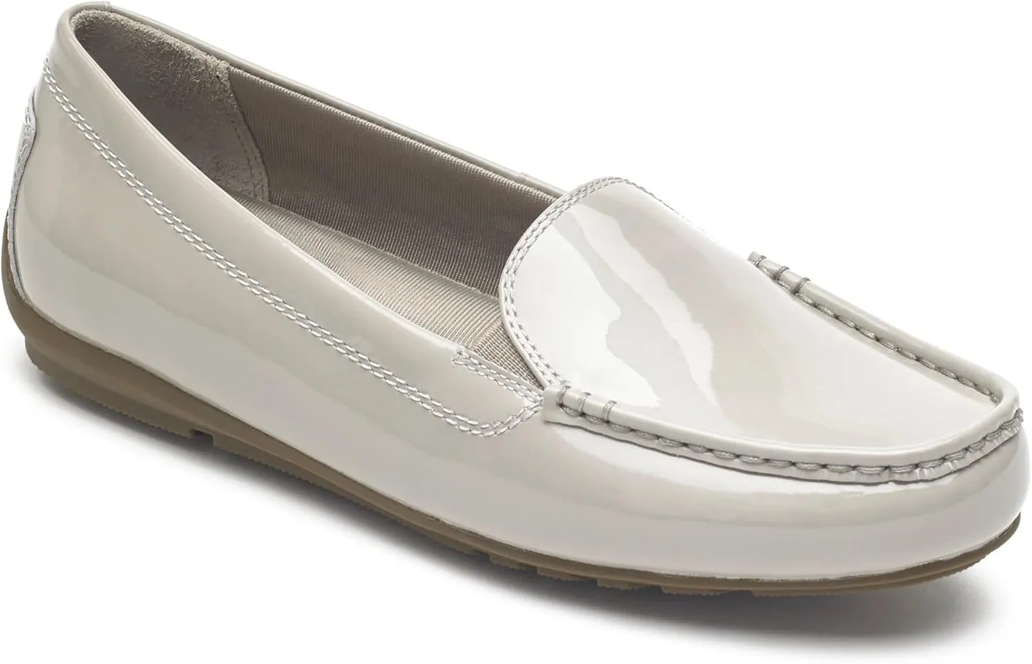 ROCKPORT Women's Total Motion Driver Moc SMOG Patent Loafers 6.5W