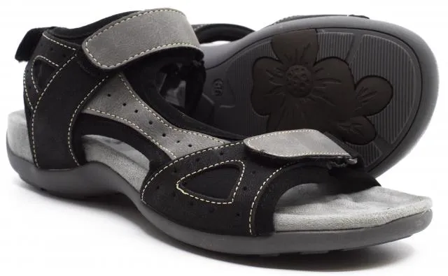 Romika Women’s Barrie 01 Sandals Grey/Black