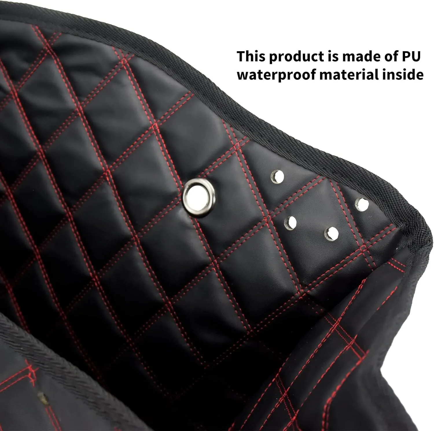 Saddlebag Liners Carpet Insert with Red Stitching for Non-Stretched Non-Tapered Hard Saddlebags Fit for Harley Touring Road King Road Glide Street Glide Electra Glide 1993-2013